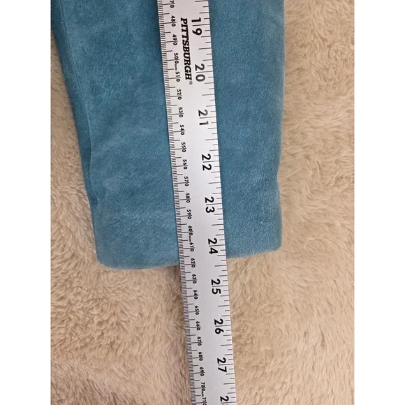 Margaret Godfrey Blue Suede‎ Button Up Blazer Women's Size 8 Classic Tailored - Picture 9 of 16